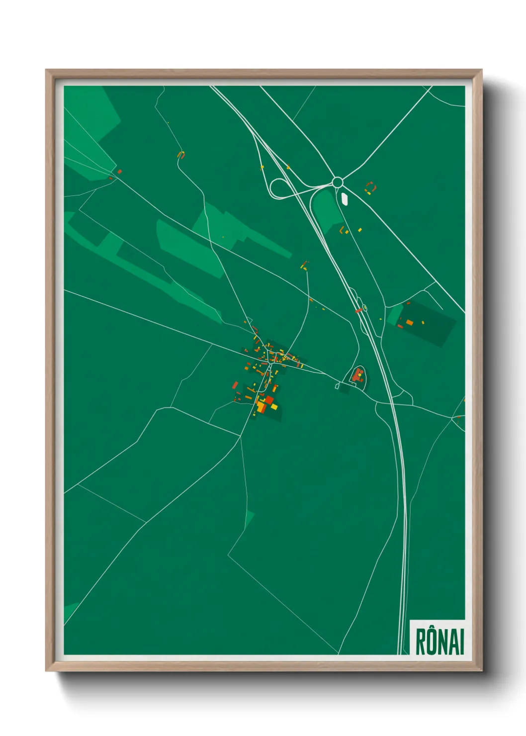 Une affiche de carte sur Rônai