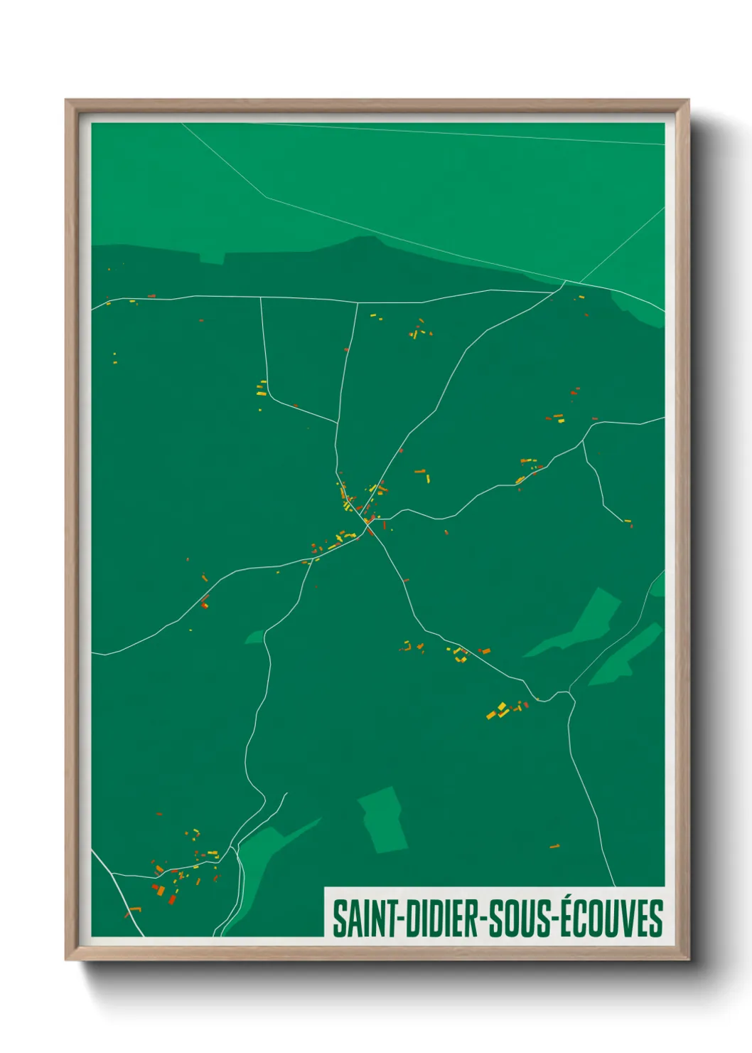 Une affiche de carte sur Saint-Didier-sous-Écouves