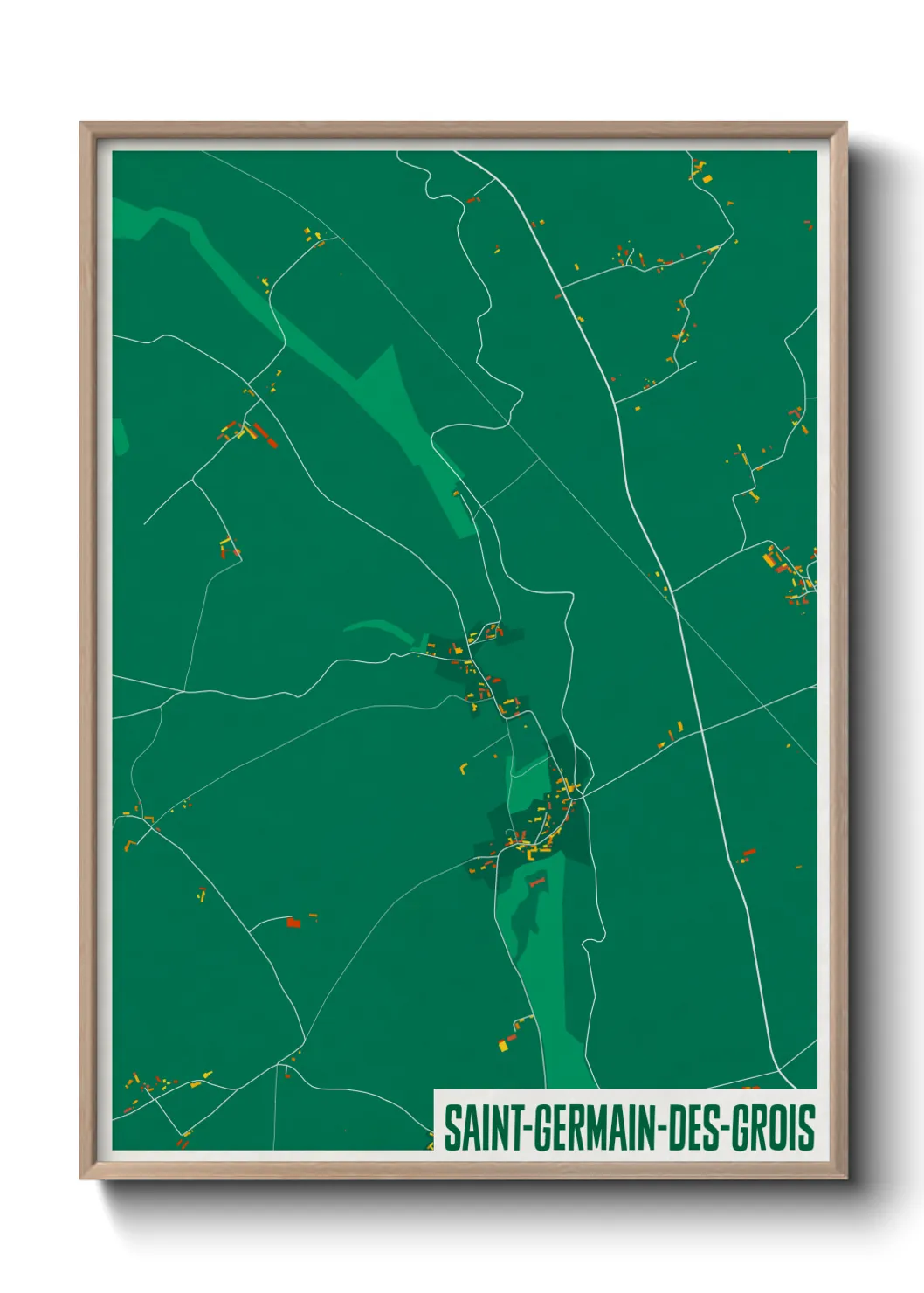 Une affiche de carte sur Saint-Germain-des-Grois