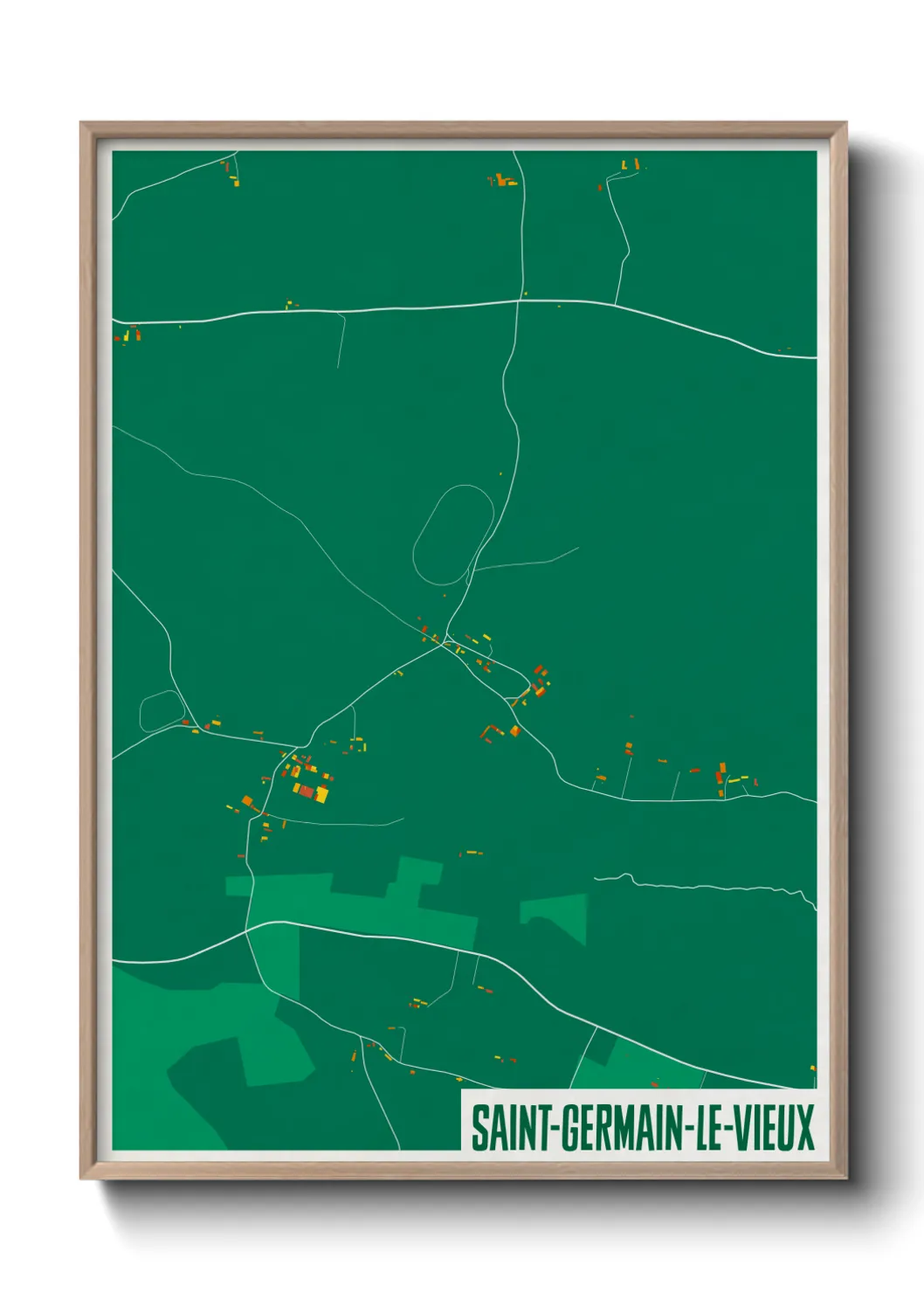Une affiche de carte sur Saint-Germain-le-Vieux