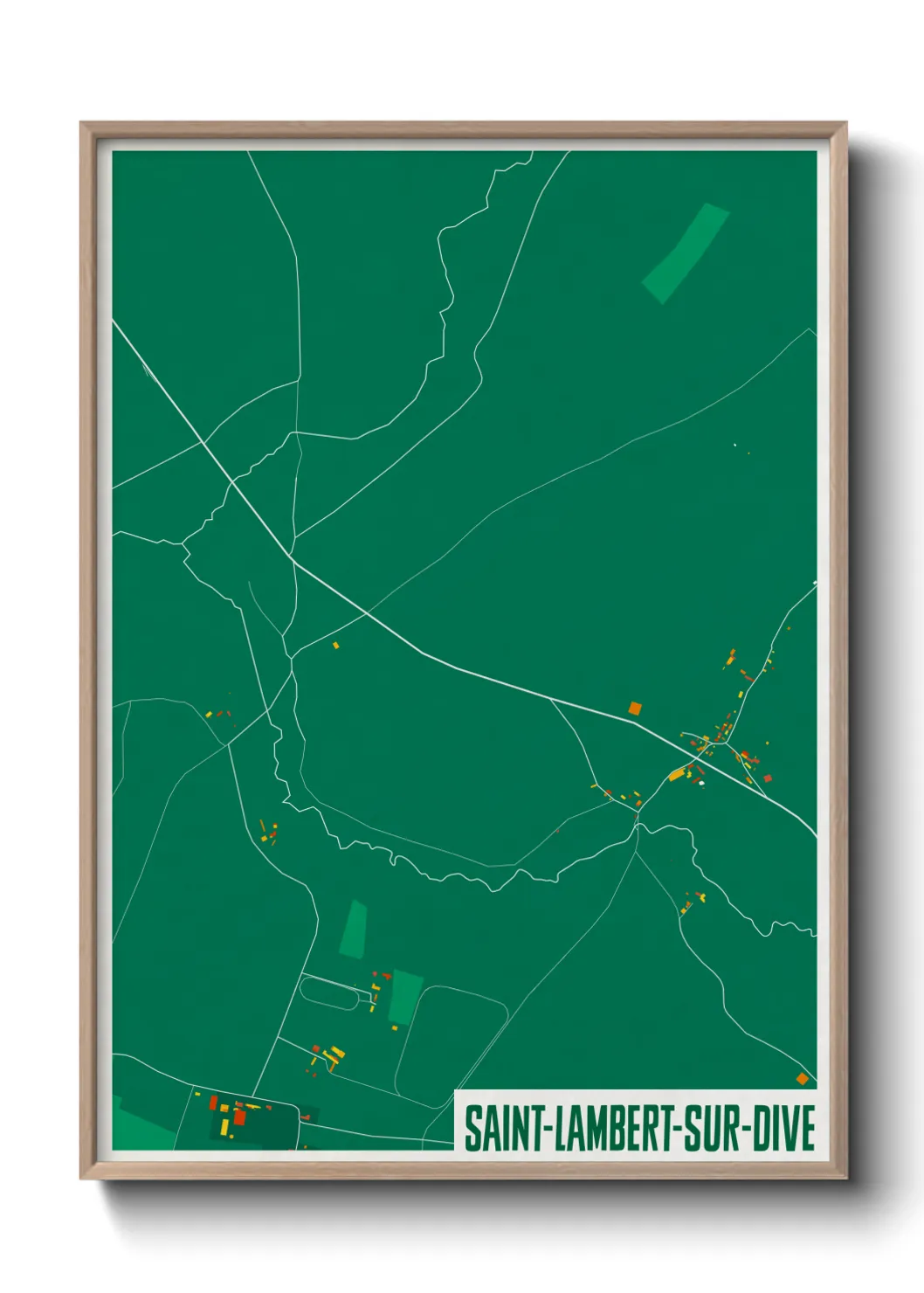 Une affiche de carte sur Saint-Lambert-sur-Dive