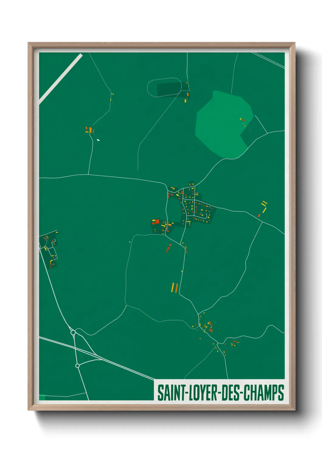 Un poster carteSaint-Loyer-des-Champs