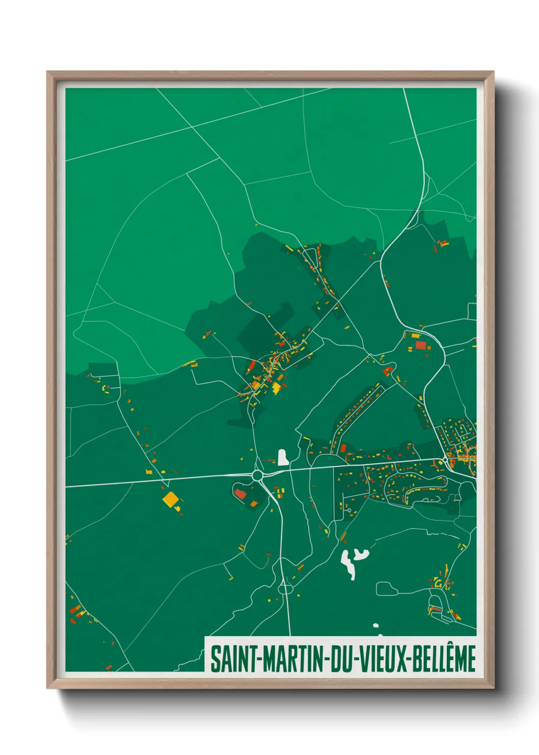 Un poster carteSaint-Martin-du-Vieux-Bellême