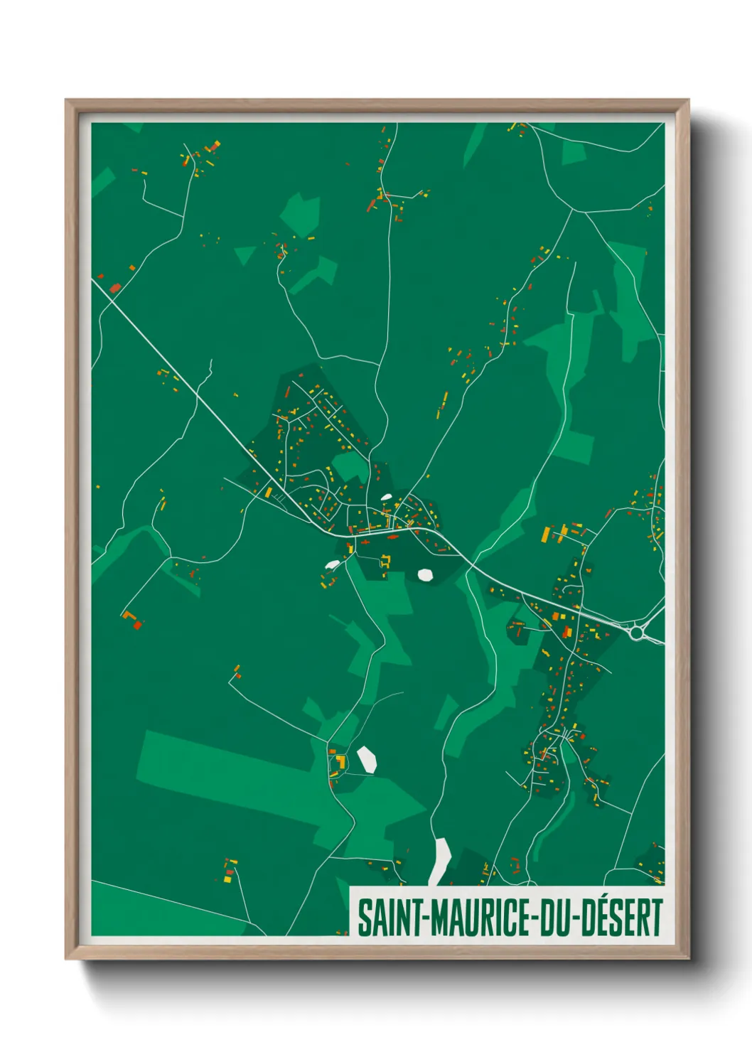 Une affiche de carte sur Saint-Maurice-du-Désert