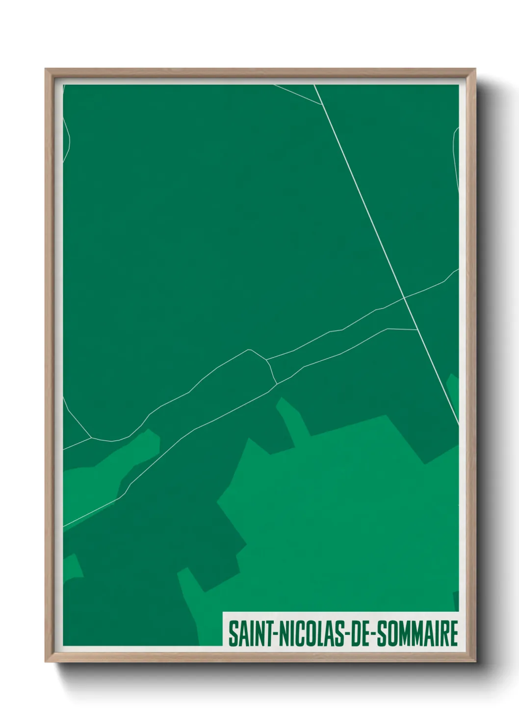 Une affiche de carte sur Saint-Nicolas-de-Sommaire