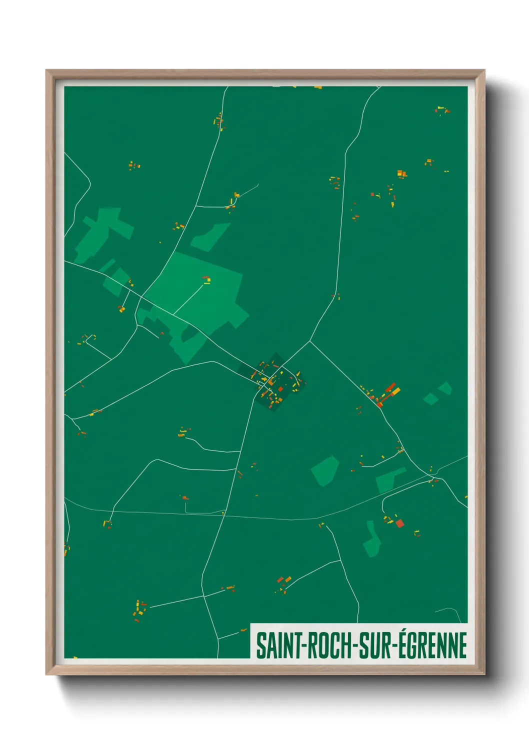 Une affiche de carte sur Saint-Roch-sur-Égrenne