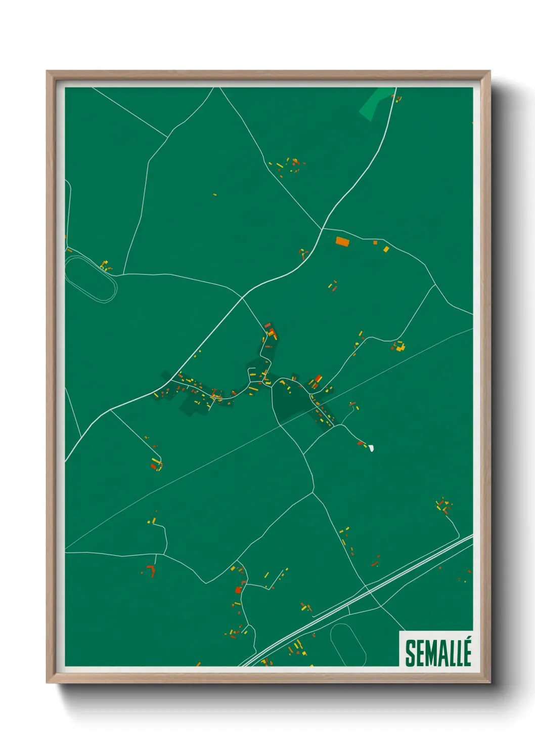 Une affiche de carte sur Semallé