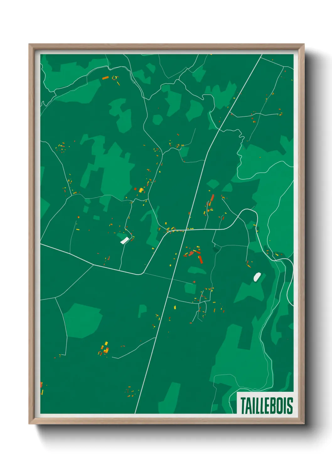 Une affiche de carte sur Taillebois