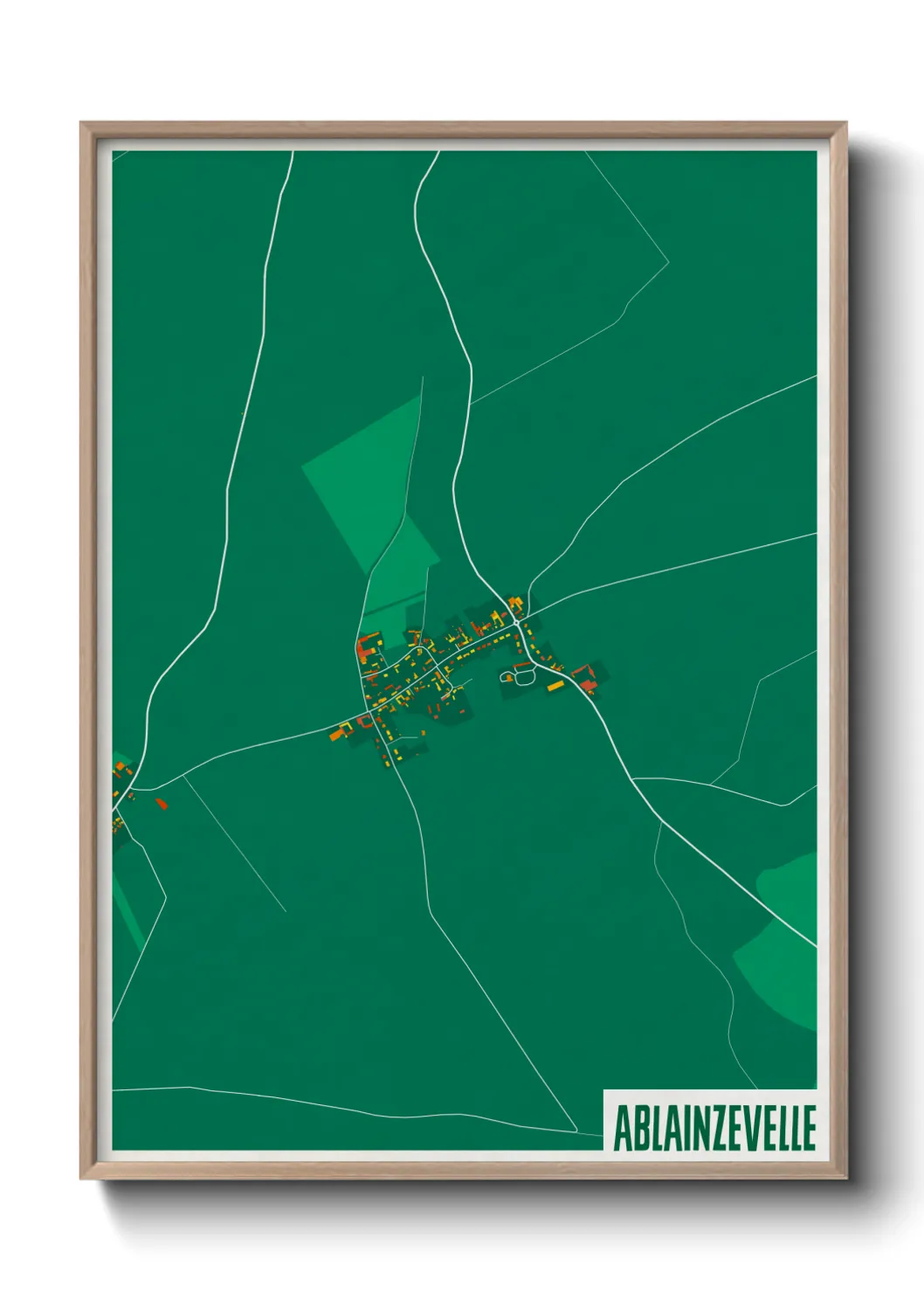 Une affiche de carte sur Ablainzevelle