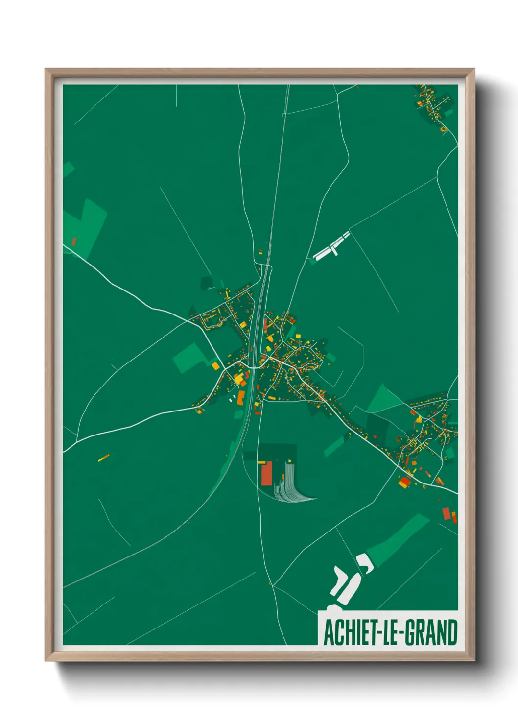 Un poster carteAchiet-le-Grand