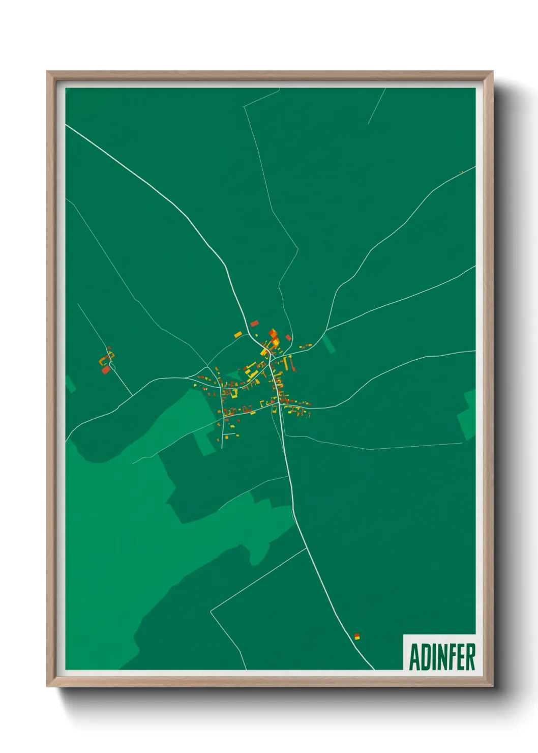 Une affiche de carte sur Adinfer