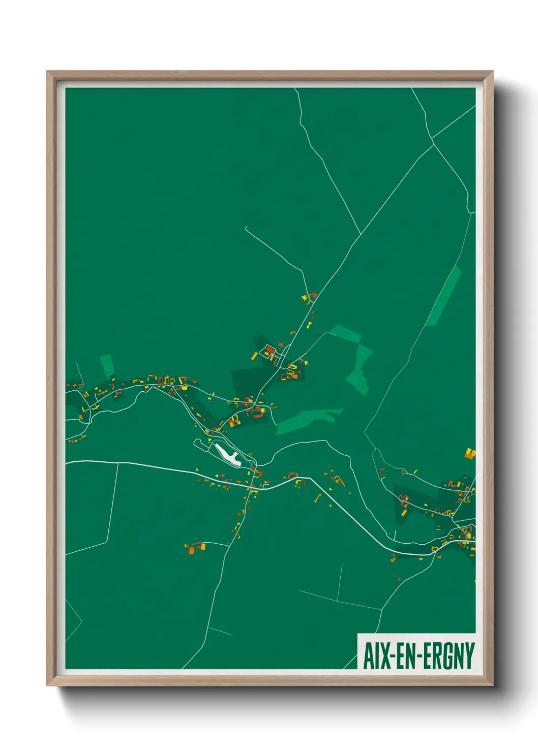 Un poster carteAix-en-Ergny