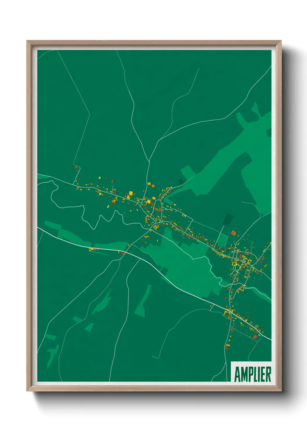 Une affiche de carte sur Amplier