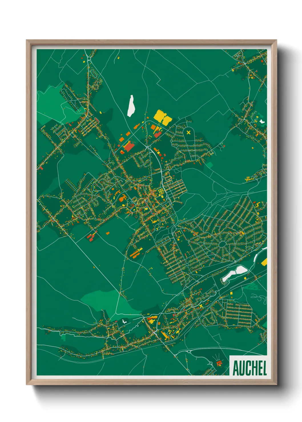 Une affiche de carte sur Auchel