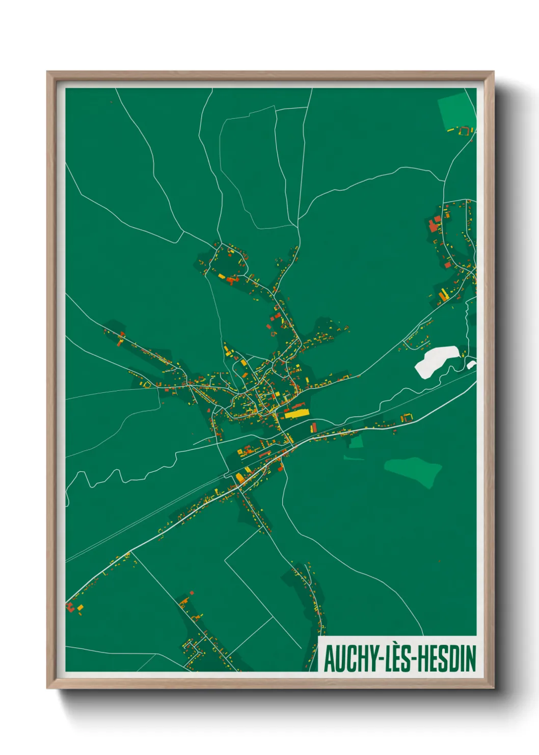 Un poster carteAuchy-lès-Hesdin