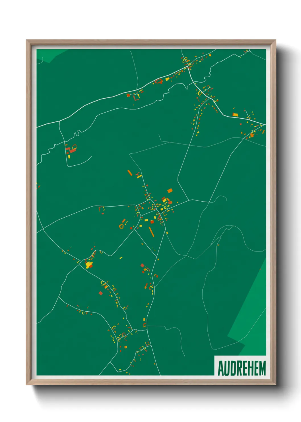 Une affiche de carte sur Audrehem