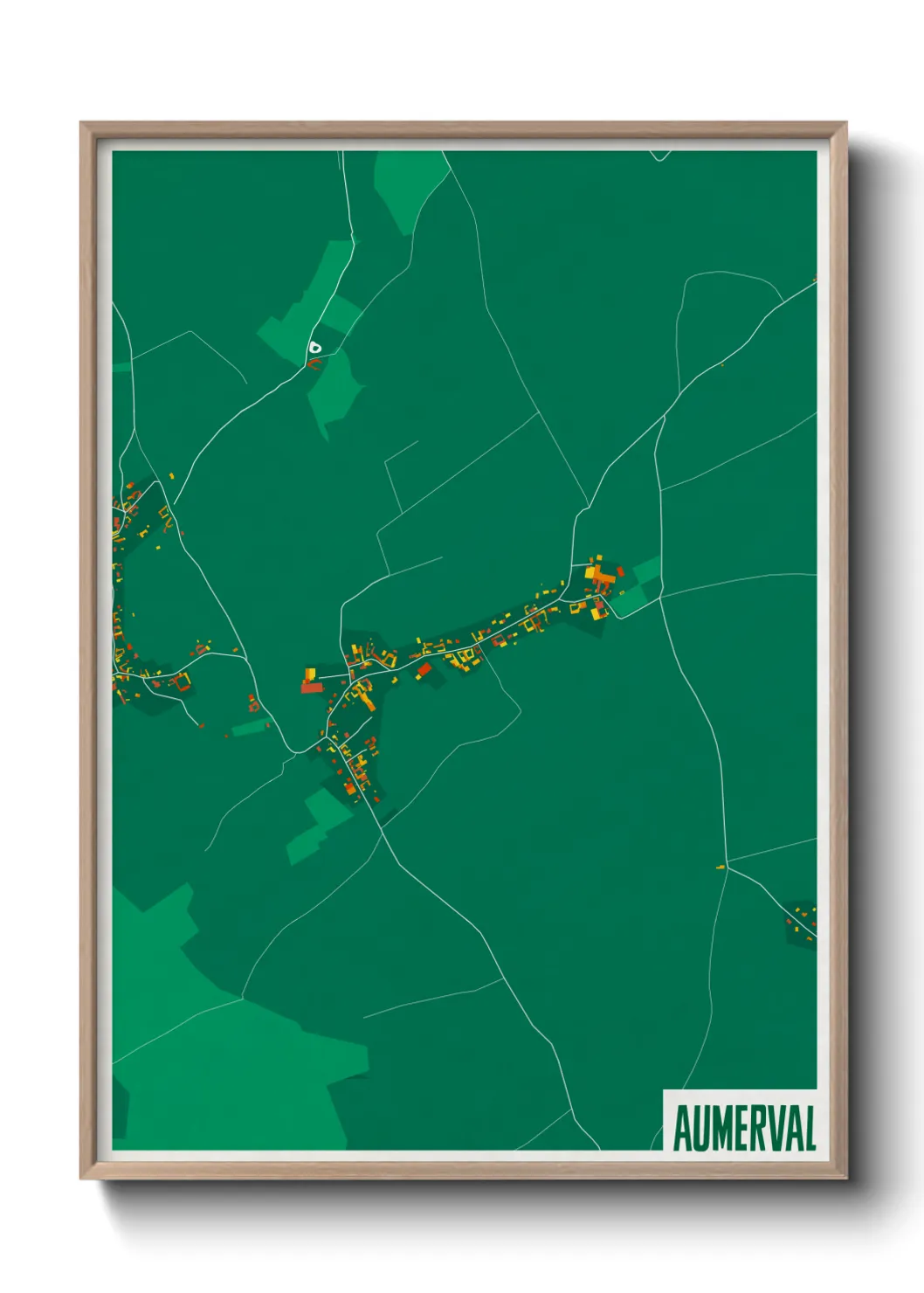 Une affiche de carte sur Aumerval