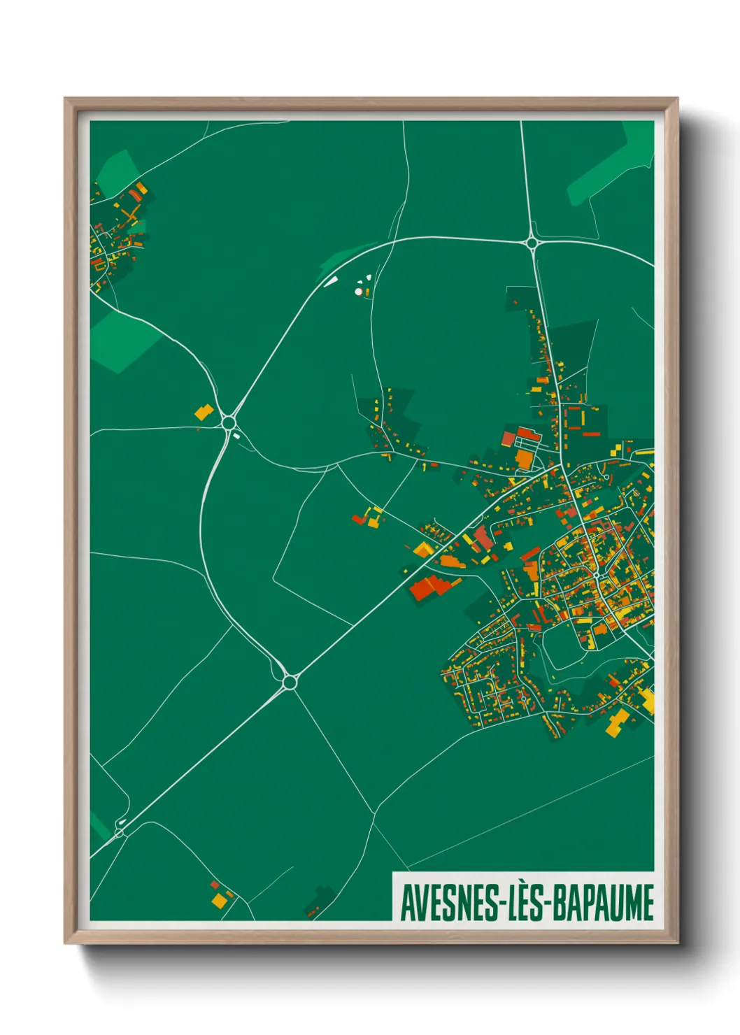 Une affiche de carte sur Avesnes-lès-Bapaume