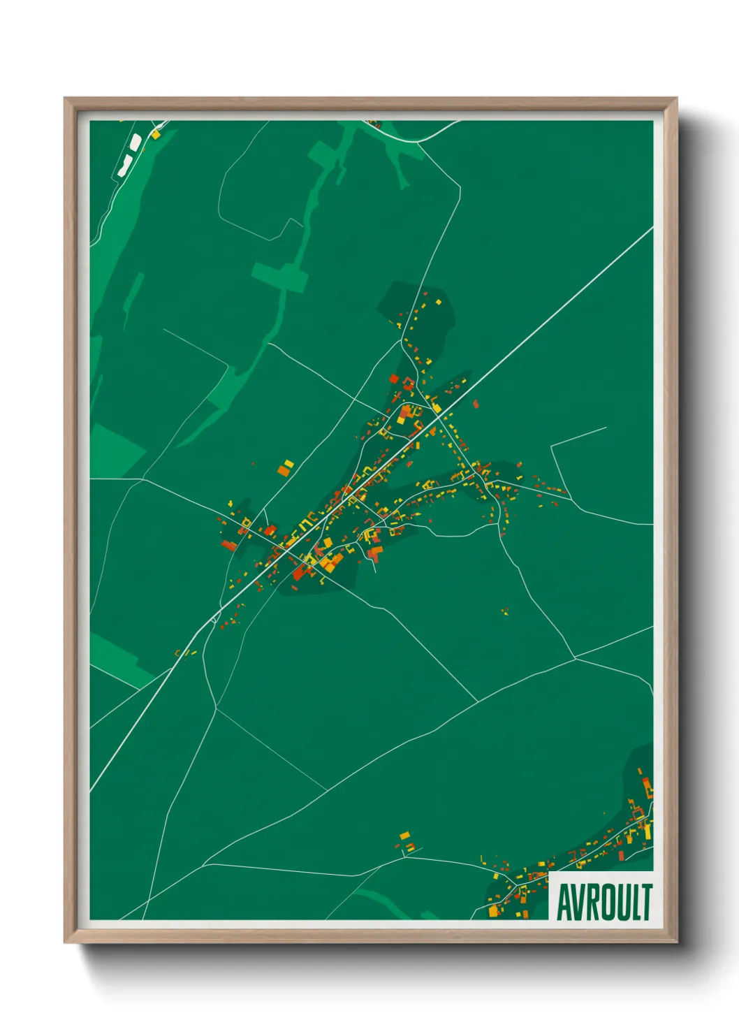 Une affiche de carte sur Avroult