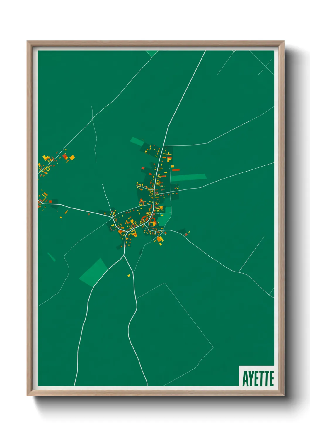 Une affiche de carte sur Ayette