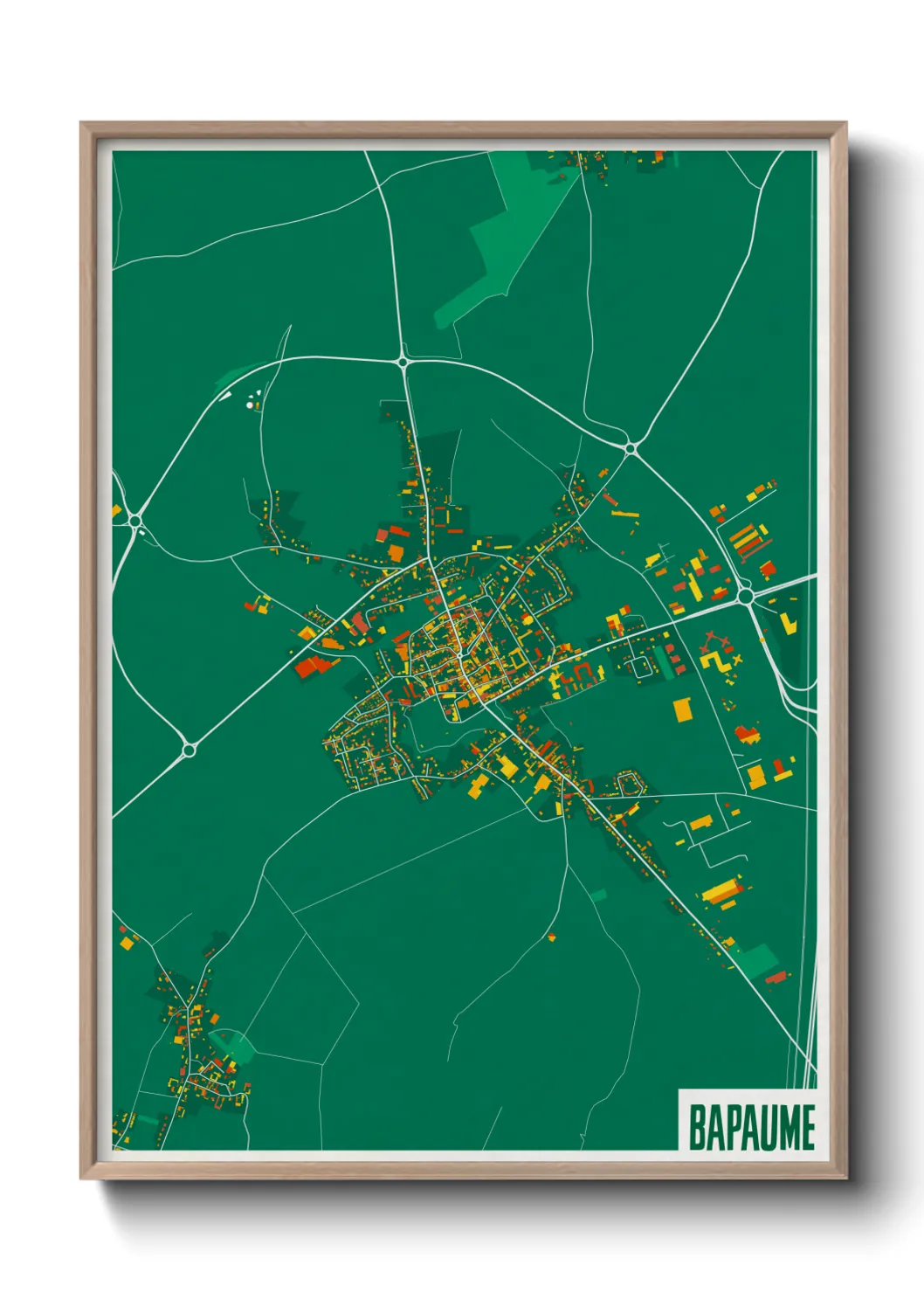 Une affiche de carte sur Bapaume