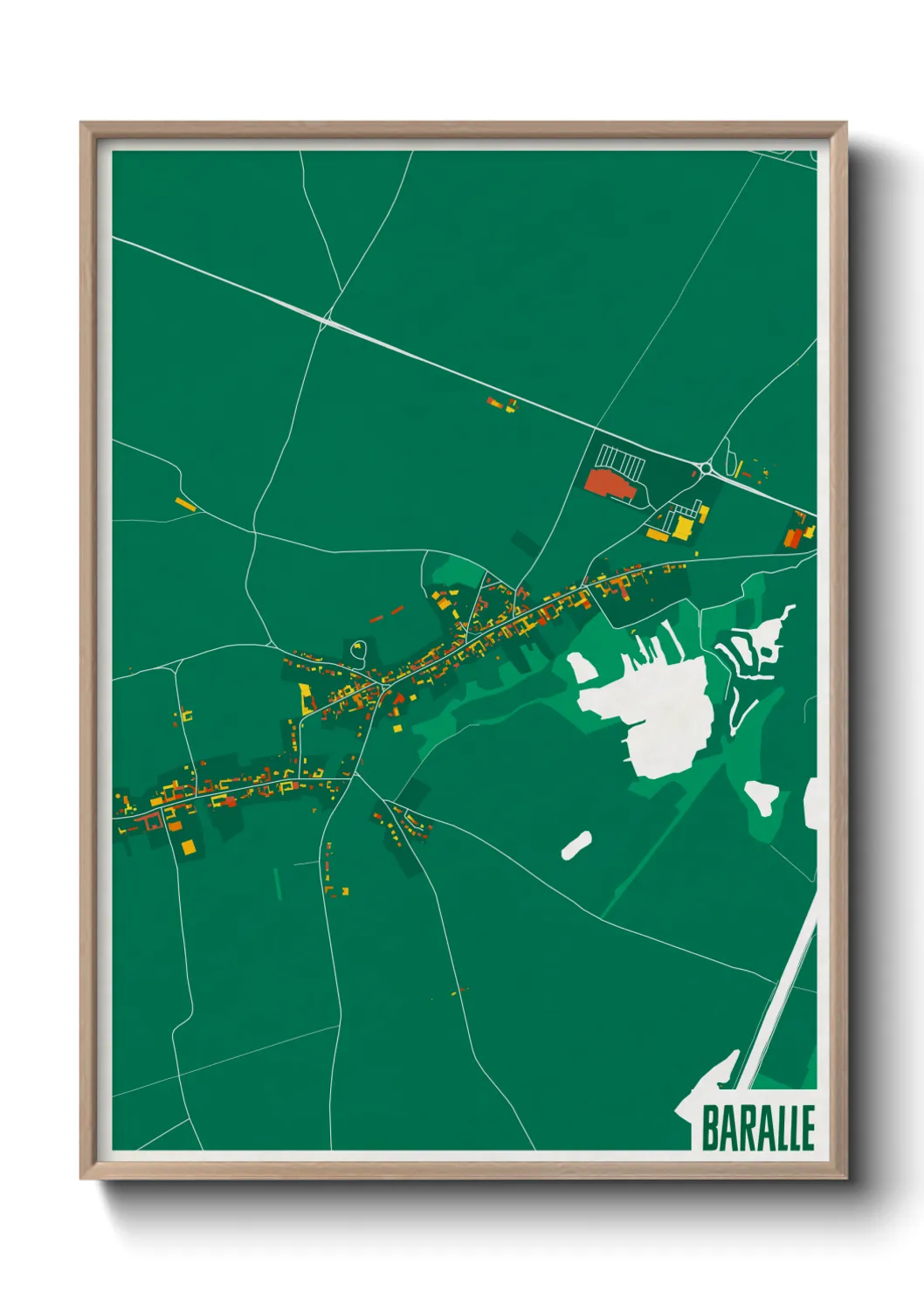 Une affiche de carte sur Baralle