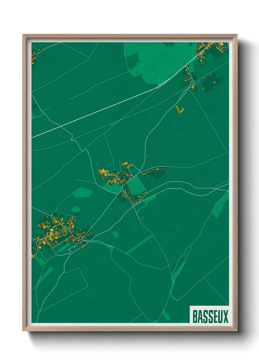 Une affiche de carte sur Basseux
