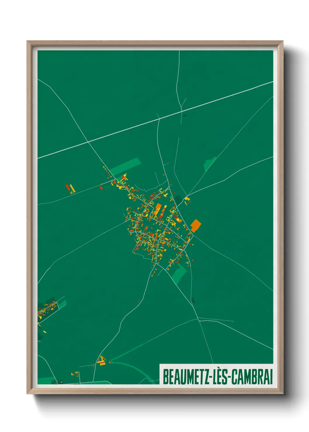 Une affiche de carte sur Beaumetz-lès-Cambrai