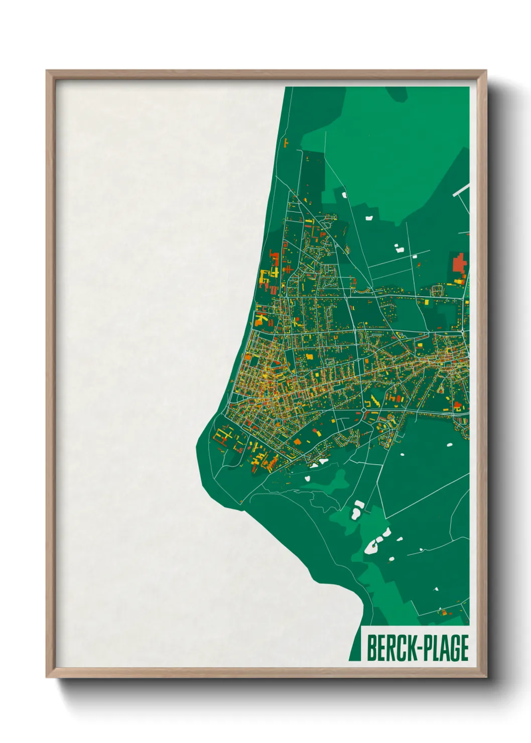 Une affiche de carte sur Berck-Plage