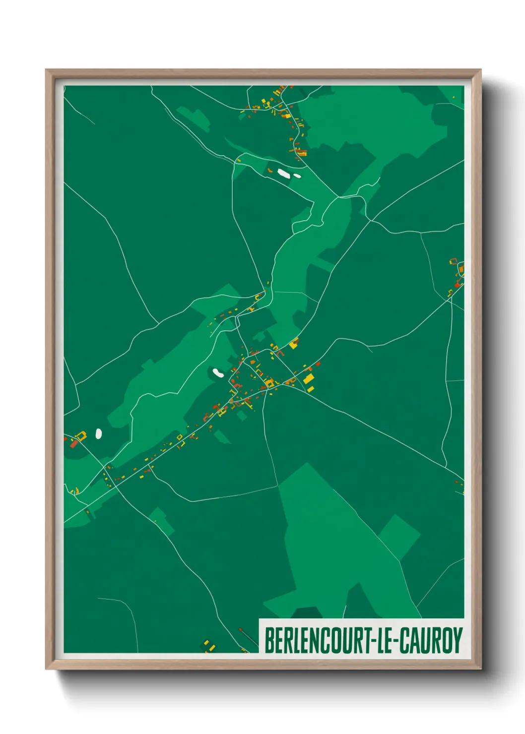 Un poster carteBerlencourt-le-Cauroy