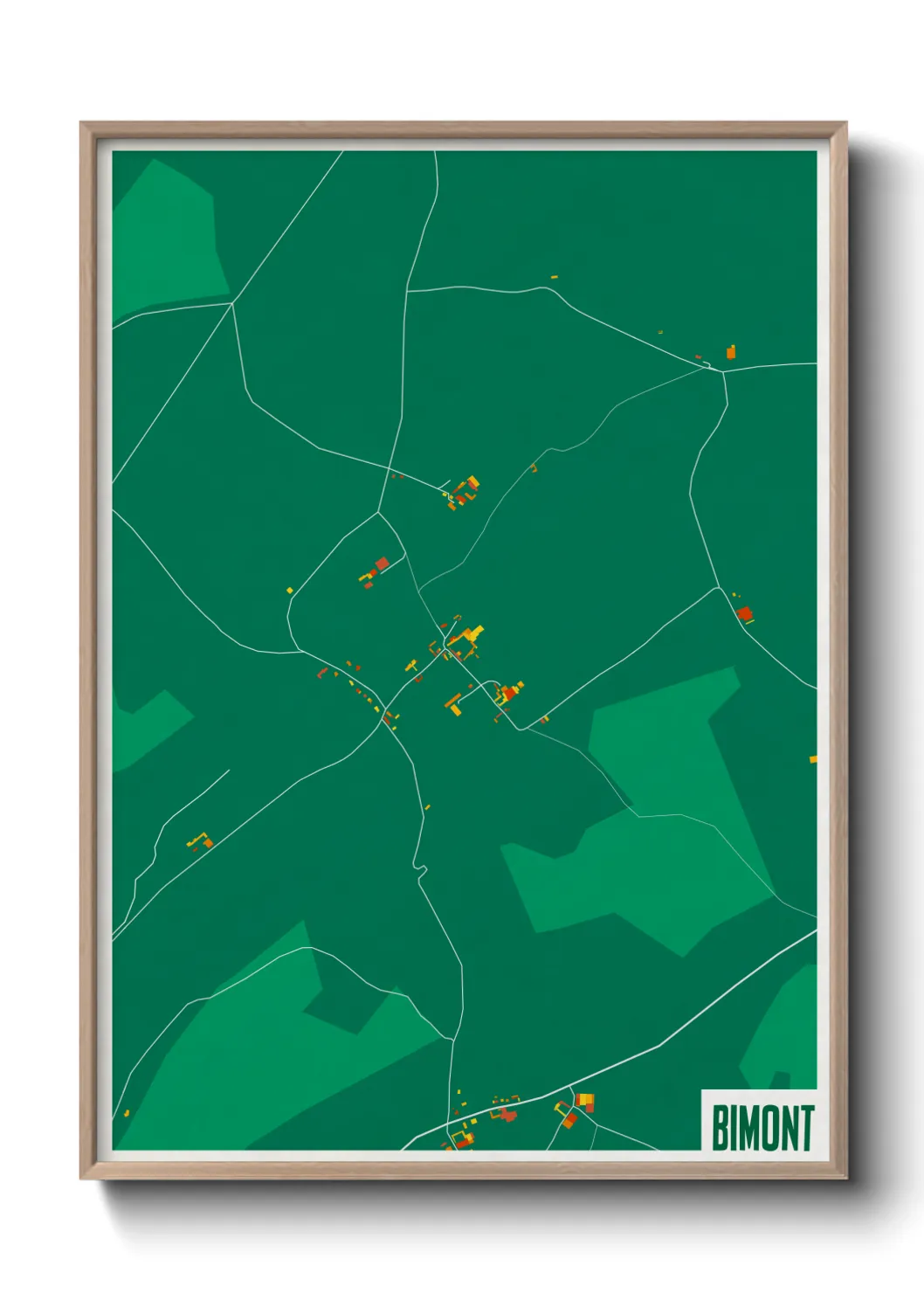 Une affiche de carte sur Bimont