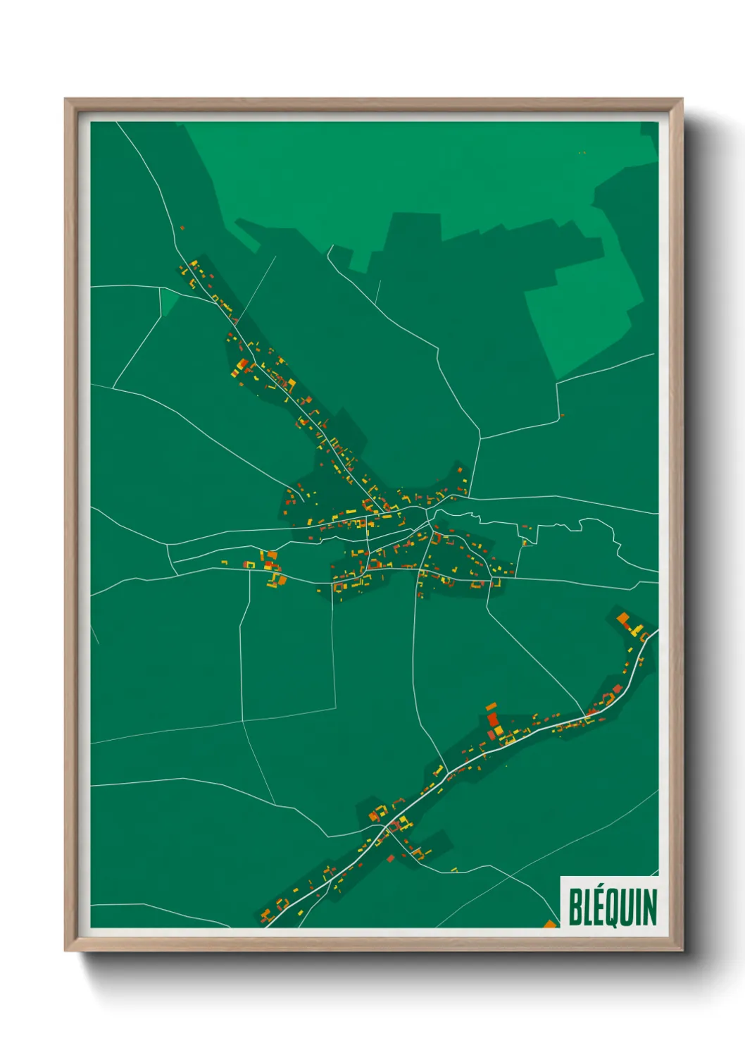 Une affiche de carte sur Bléquin