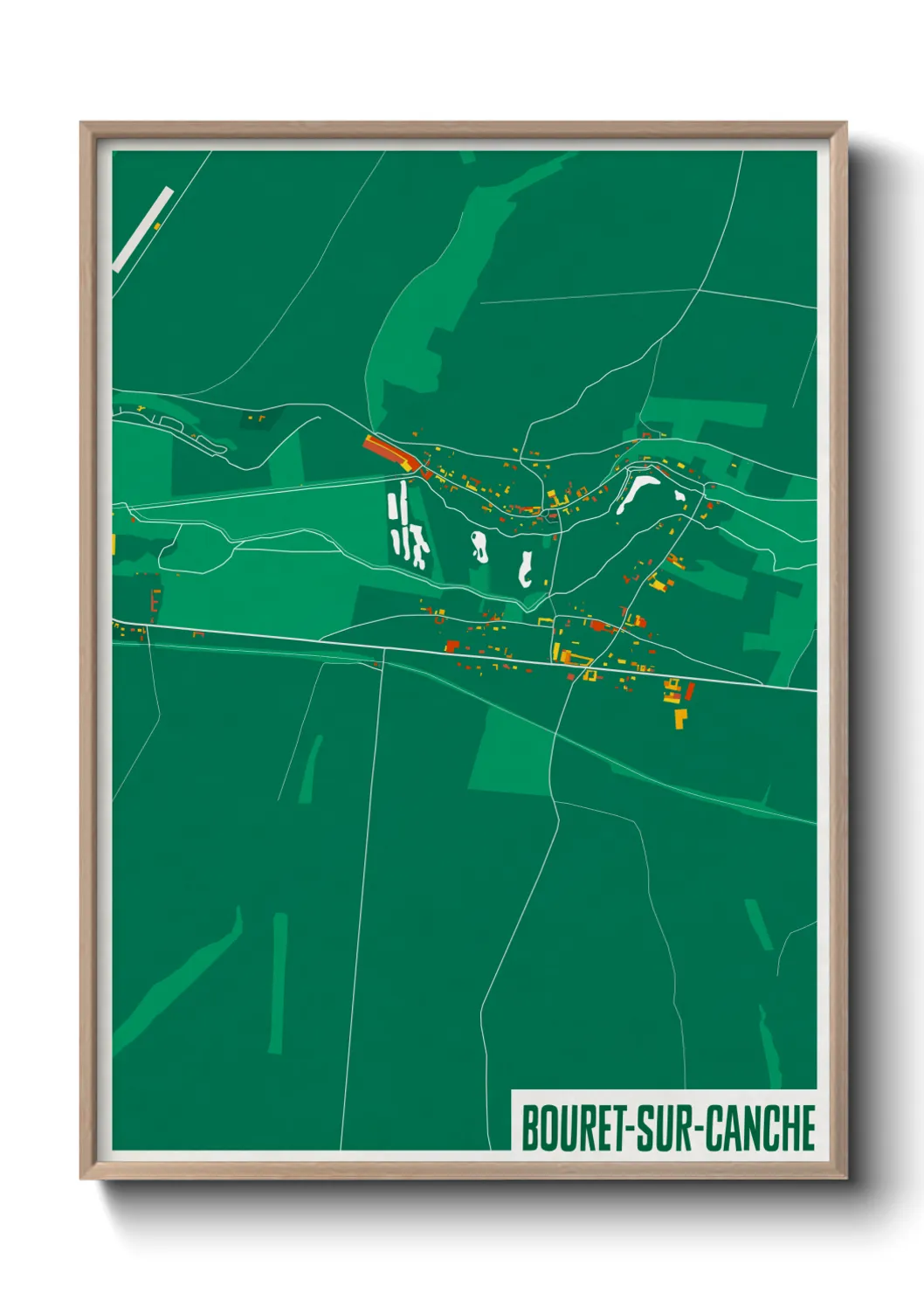 Un poster carteBouret-sur-Canche