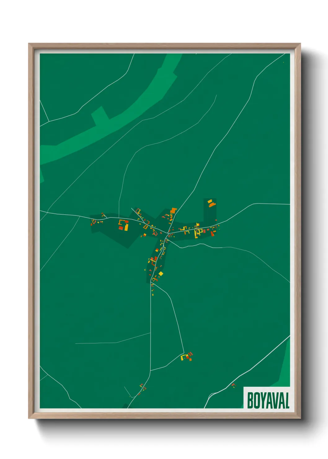 Une affiche de carte sur Boyaval