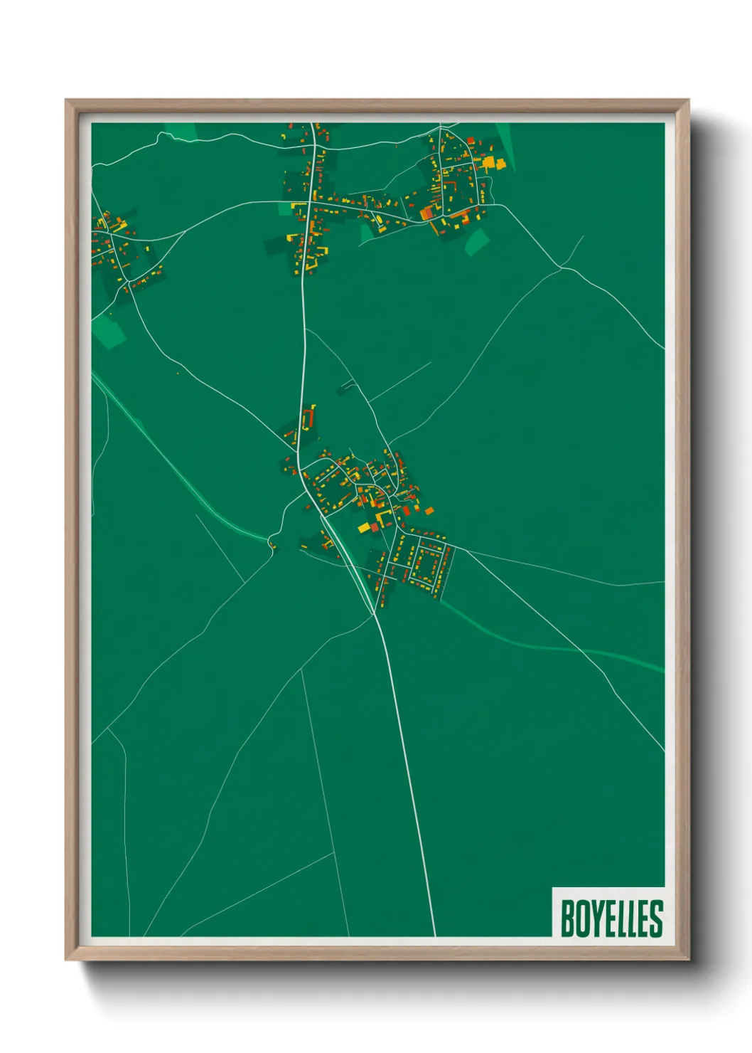 Une affiche de carte sur Boyelles