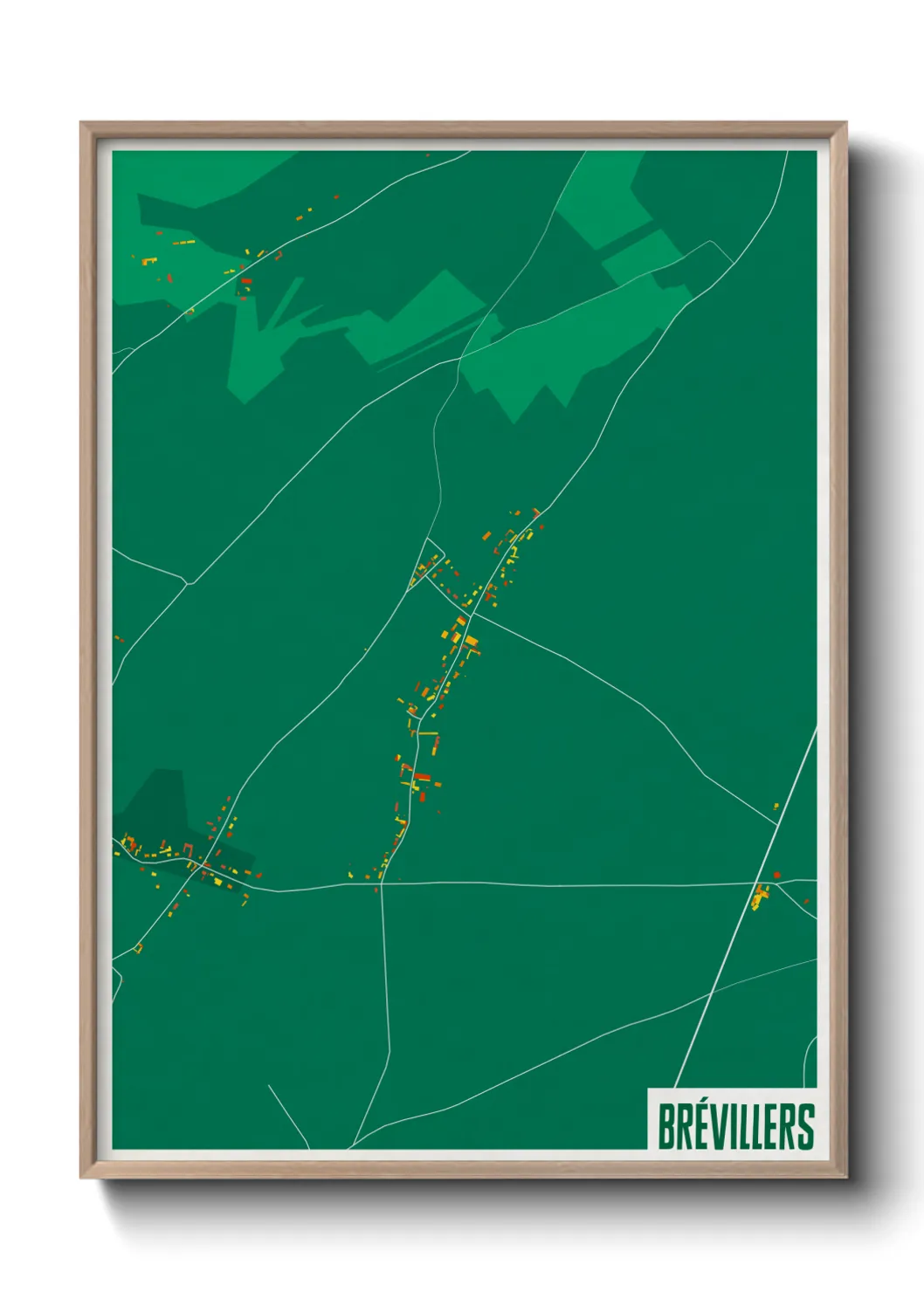 Une affiche de carte sur Brévillers