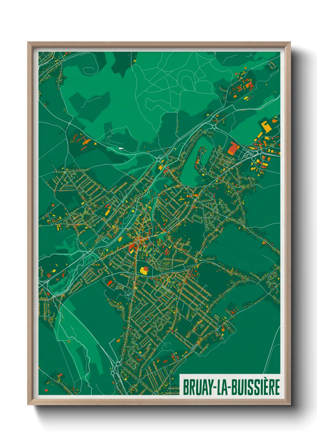 Une affiche de carte sur Bruay-la-Buissière