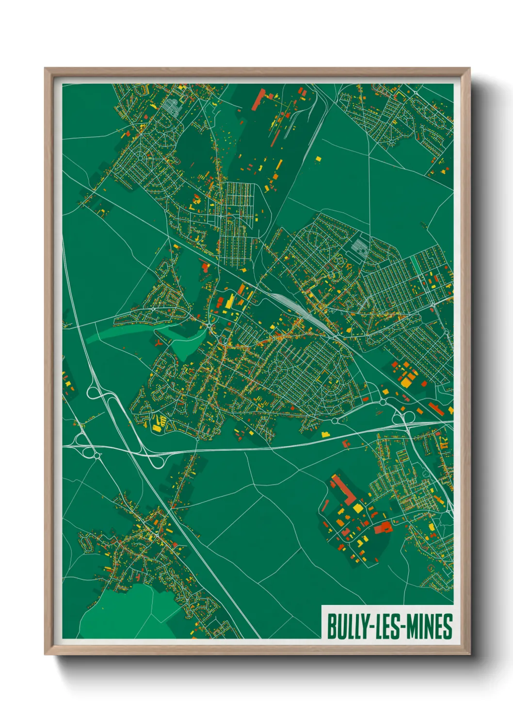 Un poster carteBully-les-Mines