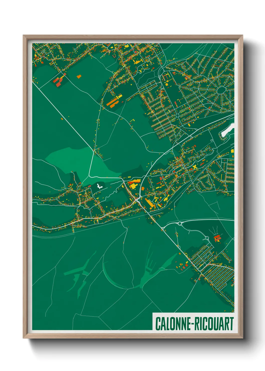 Une affiche de carte sur Calonne-Ricouart