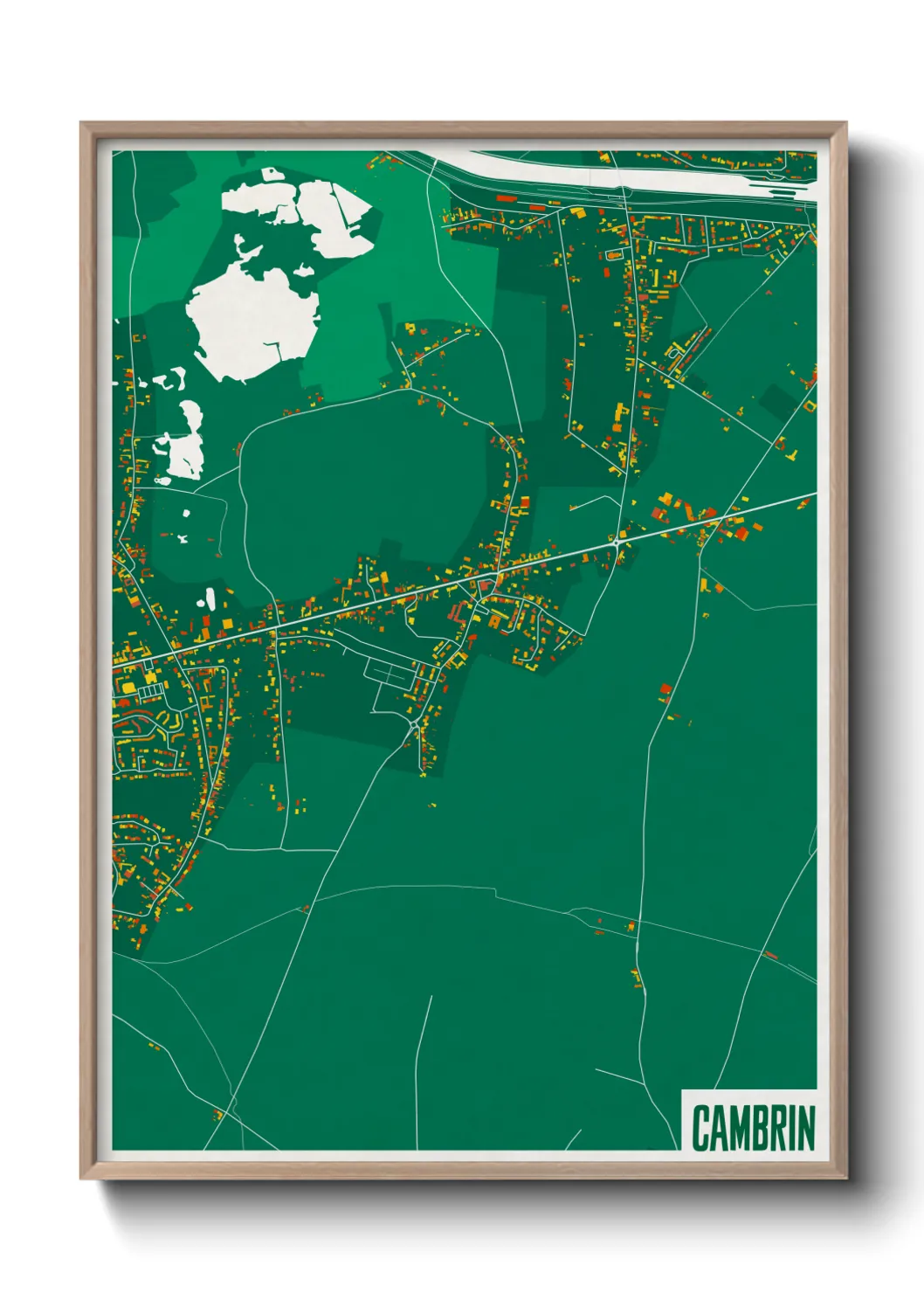 Une affiche de carte sur Cambrin