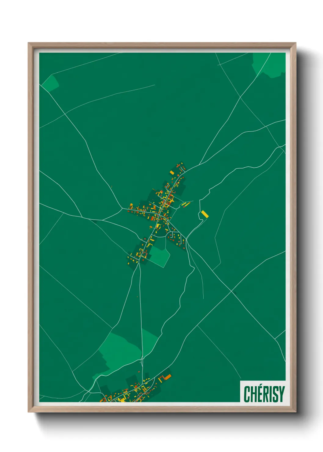 Une affiche de carte sur Chérisy