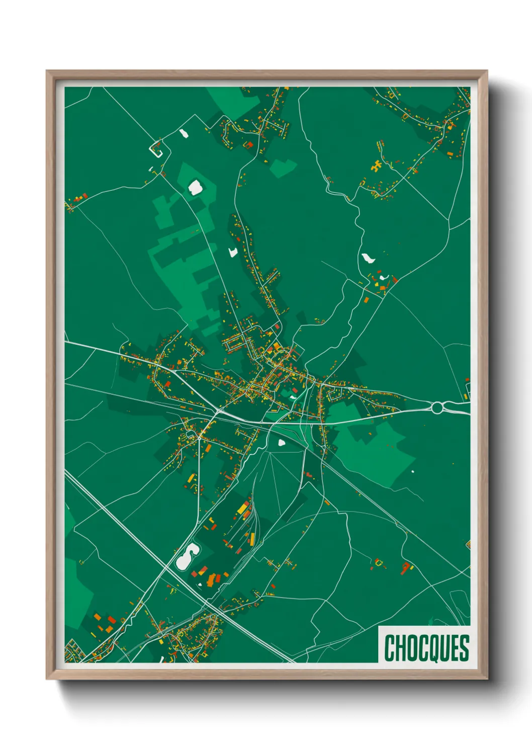 Une affiche de carte sur Chocques