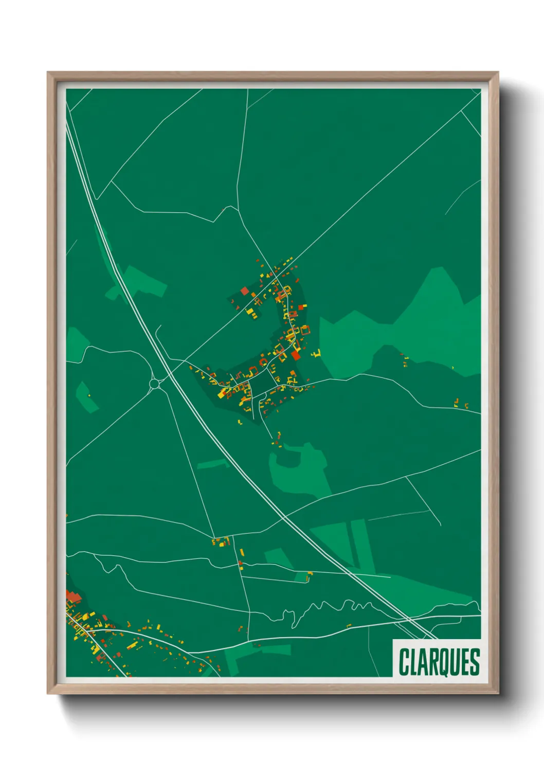 Une affiche de carte sur Clarques