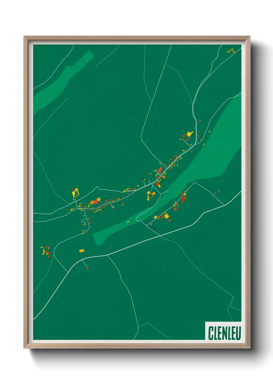 Une affiche de carte sur Clenleu