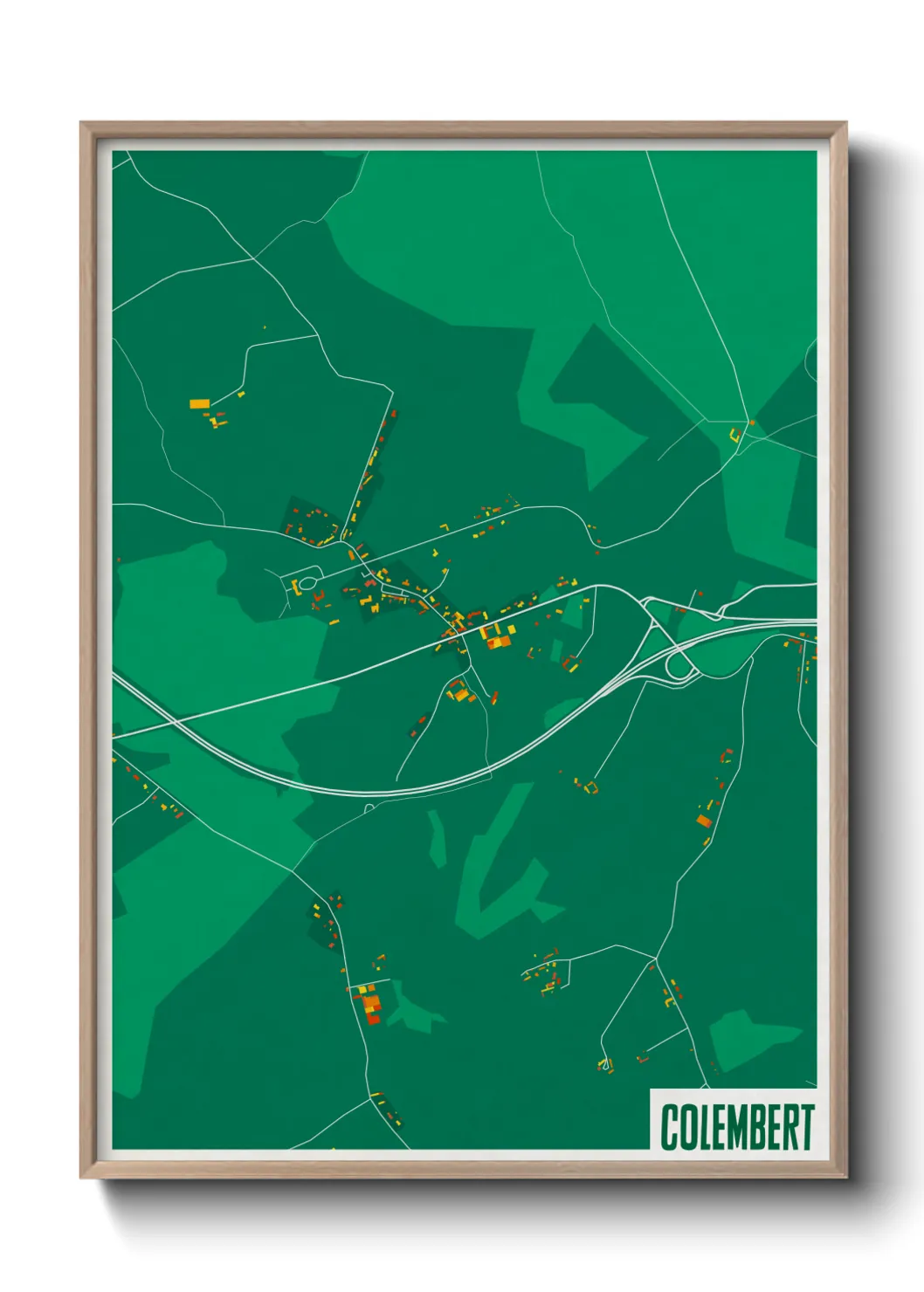 Une affiche de carte sur Colembert