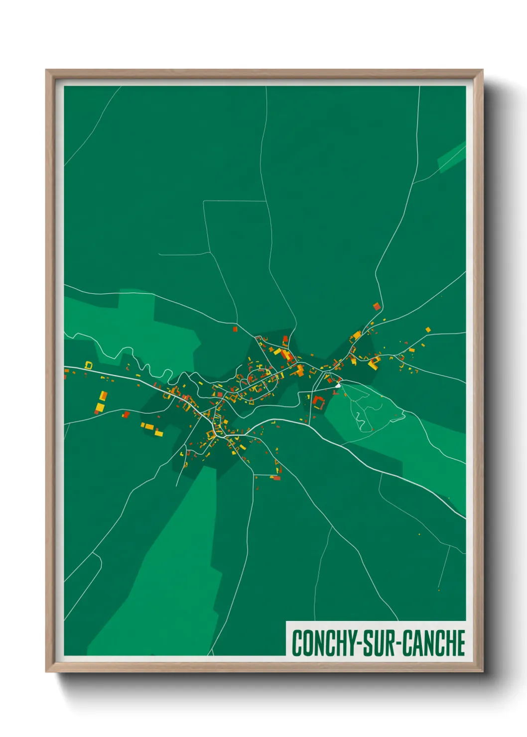 Une affiche de carte sur Conchy-sur-Canche