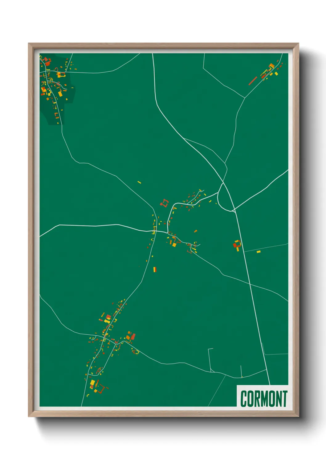 Une affiche de carte sur Cormont