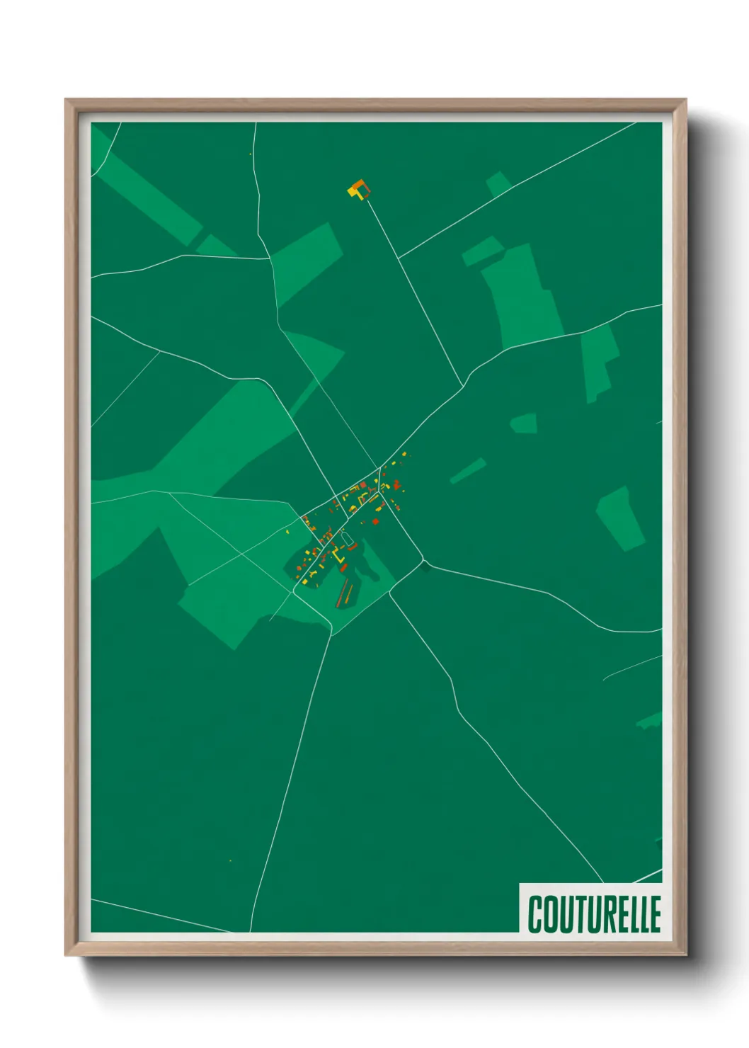 Une affiche de carte sur Couturelle