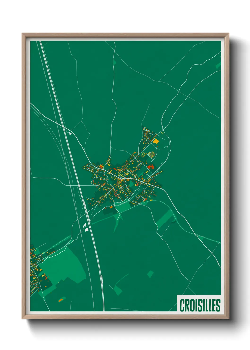 Une affiche de carte sur Croisilles