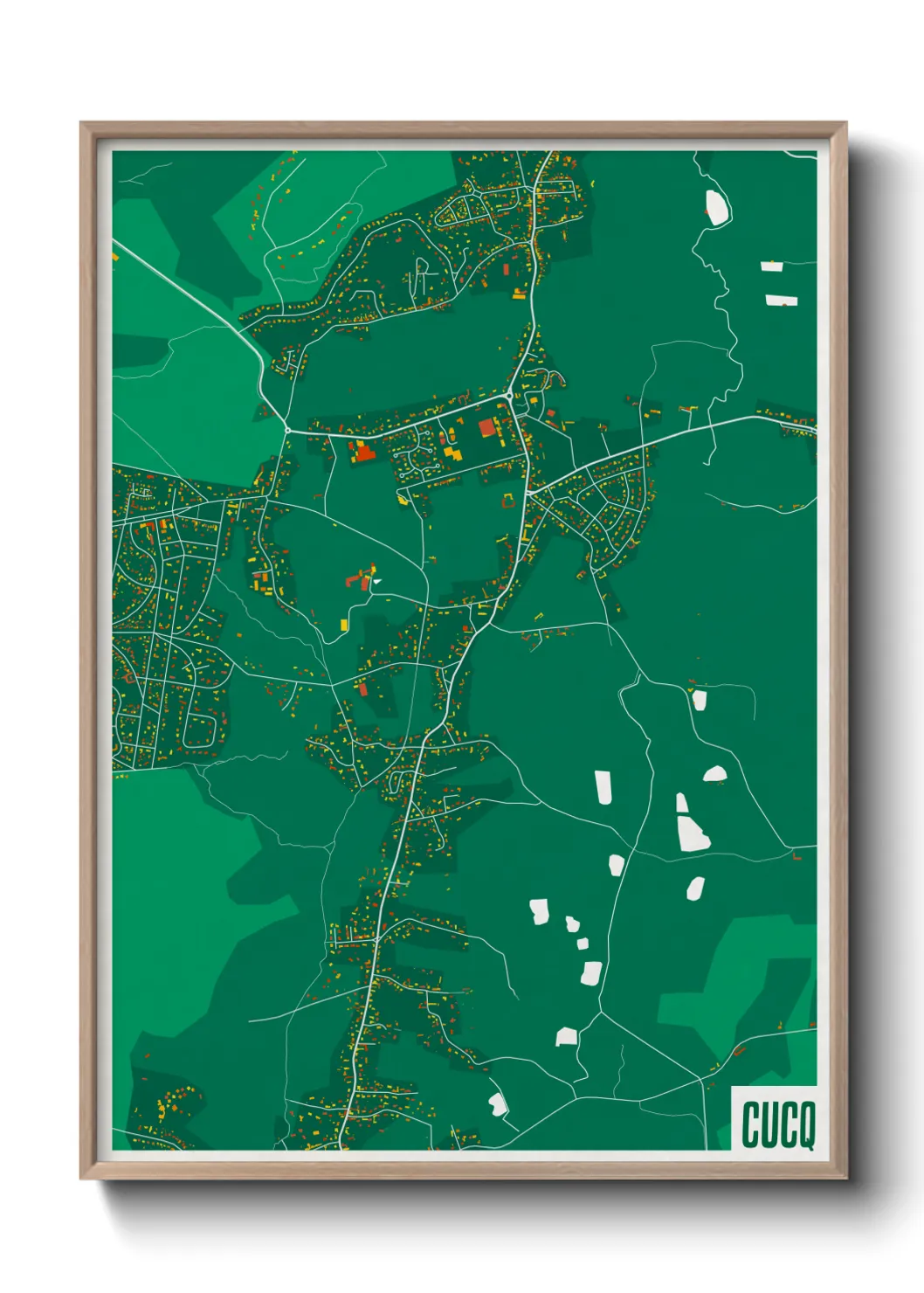 Une affiche de carte sur Cucq